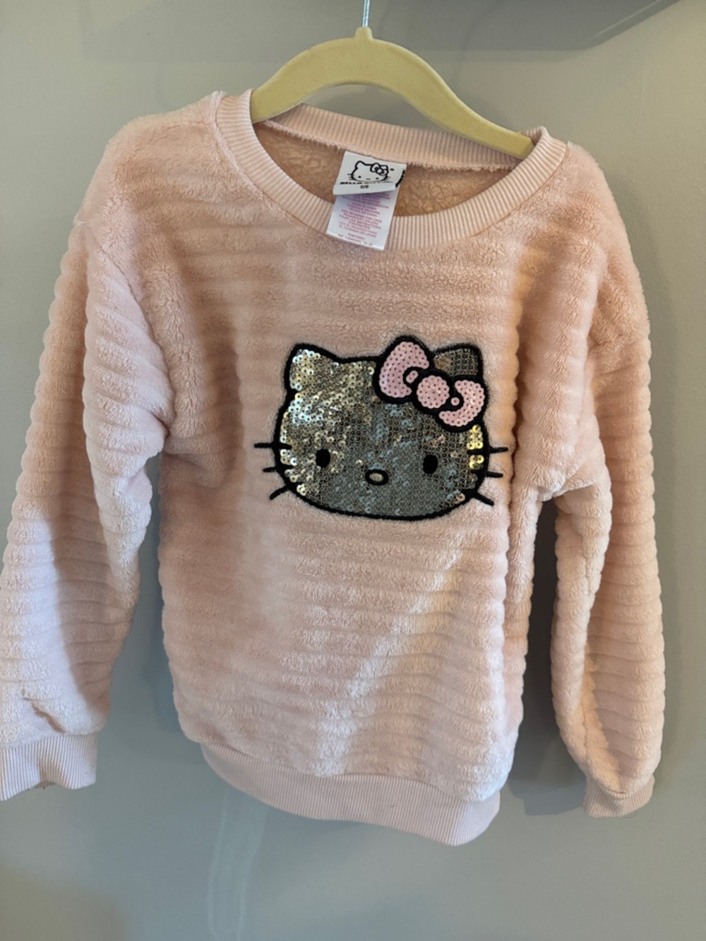 Hello Kitty Light Pink Sequin Face Pullover